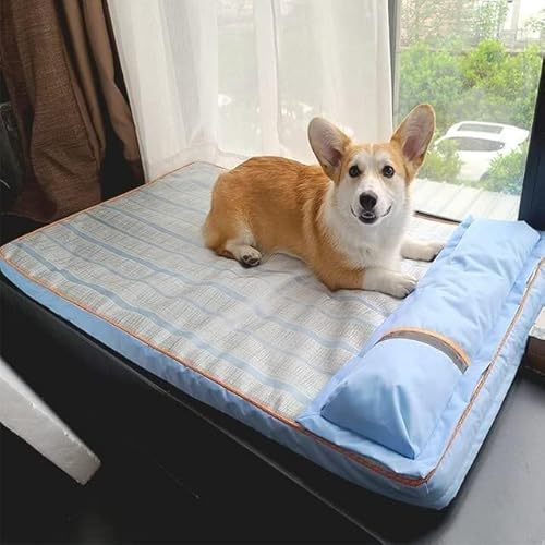 Hundebett, Kühlmatte, Hundematte, Sommer-Hundebett, Heimtierbedarf, Eis-Seiden-Pad, Hunde-Sofabett mit Kissen, kühlend und bequem, geeignet for kleine und mittelgroße Haustiere ( Color : Gwk002 , Size Hundebett, Kühlmatte, Hundematte, Sommer-Hundebett, Heimtierbedarf, Eis-Seiden-Pad, Hunde-Sofabett mit Kissen, kühlend und bequem, geeignet for kleine und mittelgroße Haustiere ( Color : Gwk002 , Size von BUNGAA