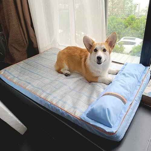 Hundebett, Kühlmatte, Hundematte, Sommer-Hundebett, dicke Matte for Hunde, Haustier-Sofa mit Kissen for kleine, mittelgroße und große Hunde, Katzen, kühlende Hundeunterlage, Heimtierbedarf ( Color : T Hundebett, Kühlmatte, Hundematte, Sommer-Hundebett, dicke Matte for Hunde, Haustier-Sofa mit Kissen for kleine, mittelgroße und große Hunde, Katzen, kühlende Hundeunterlage, Heimtierbedarf ( Color : T von BUNGAA