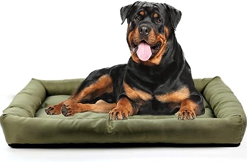 Hundebett, Kühlmatte, Hundematte, Wasserdichtes, waschbares, unzerstörbares Hundebett, kausichere Hundebox-Matte, 91,4 cm, kühlend, mit strapazierfähiger Oxford-Stoffoberfläche und rutschfest (Größe: von BUNGAA