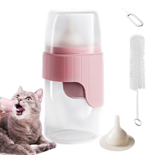 BUNIQ Welpenflaschen zum Stillen,Kätzchen-Stillflasche - 150 ml Ersatznippel | Squeeze Liquid Bottle -Sauger, austauschbarer Silikon-Sauger, Stillflasche für Kleintiere von BUNIQ
