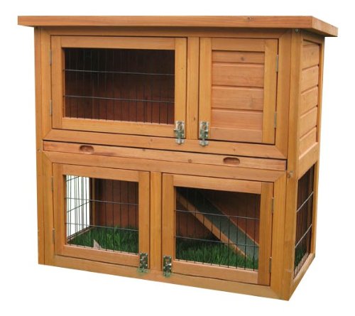 BUNNY BUSINESS Doppeldecker-Stall, 2-stufig, mit Ausziehfächern, für Kaninchen°/°Meerschweinchen von BUNNY BUSINESS