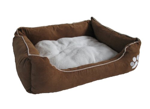 BUNNY BUSINESS Hundebett, superweich, Kunstwildleder, Größe S, 61 cm, Dunkelbraun von BUNNY BUSINESS