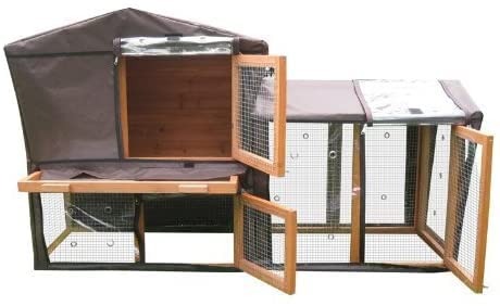Bunny Business Kaninchenstall deckt über 20 Arten Kaninchenstall Kaninchenstall Kaninchenstall Abdeckung (Rain), Braun von BUNNY BUSINESS