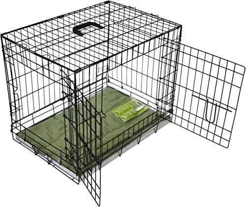 BUNNY BUSINESS Underdog Hundekäfig aus Metall, zusammenklappbar, mit 2 Türen, ausziehbar, kauresistent, Kunststoffboden mit Bett, robuste Trainingslösung für Welpen (76,2 cm, mittelgroß, schwarz) BUNNY BUSINESS Underdog Hundekäfig aus Metall, zusammenklappbar, mit 2 Türen, ausziehbar, kauresistent, Kunststoffboden mit Bett, robuste Trainingslösung für Welpen (76,2 cm, mittelgroß, schwarz) von BUNNY BUSINESS