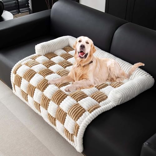 BUNQQF Plüsch-Hundebett mit Nackenpolster, Plüsch-Haustierbett für große Hunde, Universal-Tiermöbelschutz, Schlafsofabezug, maschinenwaschbar dunkelgrau groß BUNQQF Plüsch-Hundebett mit Nackenpolster, Plüsch-Haustierbett für große Hunde, Universal-Tiermöbelschutz, Schlafsofabezug, maschinenwaschbar dunkelgrau groß von BUNQQF
