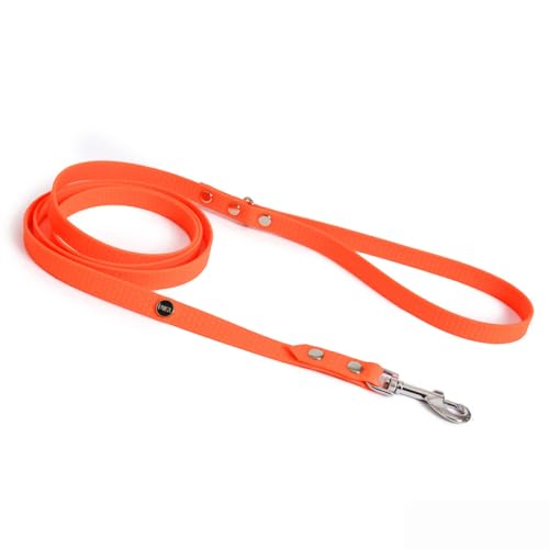 BURA 180cm für Hunde Hundeleine Große Hunde, Leicht und Handlich, Verformt Sich Nicht, Langlebig, Wasserdicht, Nicht Allergen (Neonorange, S) von BURA