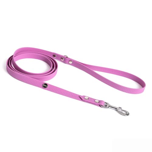 BURA Halsband Hund 2,2m für Hunde Hundeleine Große Hunde, Leicht und Handlich, Verformt Sich Nicht, Langlebig, Wasserdicht, Nicht Allergen (Lavendel_Rose, M) von BURA