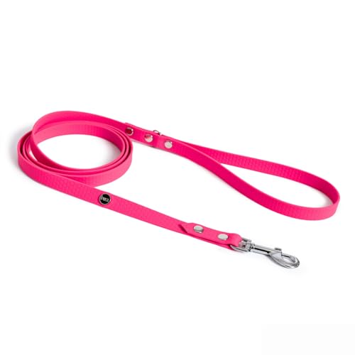 BURA Halsband Hund 2,2m für Hunde Hundeleine Große Hunde, Leicht und Handlich, Verformt Sich Nicht, Langlebig, Wasserdicht, Nicht Allergen (neonpink, M) von BURA