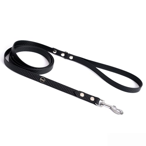 BURA Halsband Hund 2,2m für Hunde Hundeleine Große Hunde, Leicht und Handlich, Verformt Sich Nicht, Langlebig, Wasserdicht, Nicht Allergen (schwarz, M) von BURA