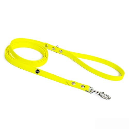 BURA 220cm für Hunde Hundeleine Große Hunde, Leicht und Handlich, Verformt Sich Nicht, Langlebig, Wasserdicht, Nicht Allergen (Neongelb, L) von BURA