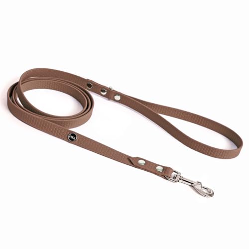 BURA Halsband Hund 220cm für Hunde Hundeleine Große Hunde, Leicht und Handlich, Verformt Sich Nicht, Langlebig, Wasserdicht, Nicht Allergen (braun, L) von BURA