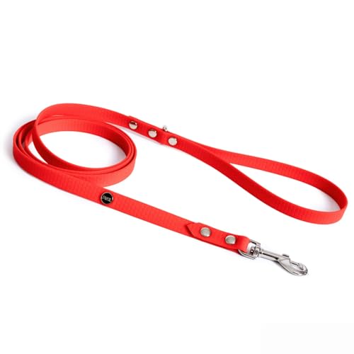 BURA Halsband Hund 220cm für Hunde Hundeleine Große Hunde, Leicht und Handlich, Verformt Sich Nicht, Langlebig, Wasserdicht, Nicht Allergen (rot, L) von BURA