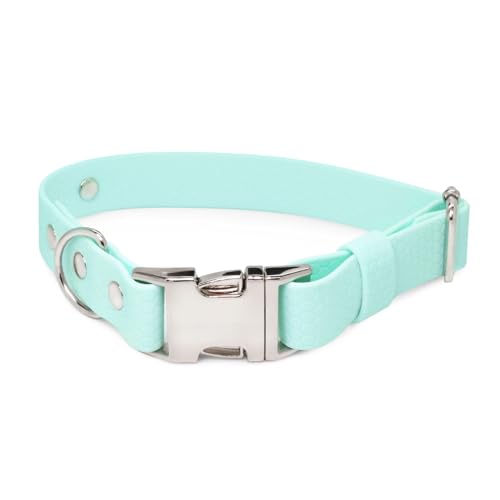 BURA Wasserdichter Hundehalsband – Geruchshemmend, Leicht zu Reinigen, Langlebig, Allergikerfreundlich, Verstellbar, Modernes Design – Ideal für Alltag und Outdoor-Aktivitäten (Minze, XXS) von BURA