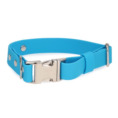 BURA Wasserdichter Hundehalsband – Geruchshemmend, Leicht zu Reinigen, Langlebig, Allergikerfreundlich, Verstellbar, Modernes Design – Ideal für Alltag und Outdoor-Aktivitäten (hellblau01, XXS) von BURA
