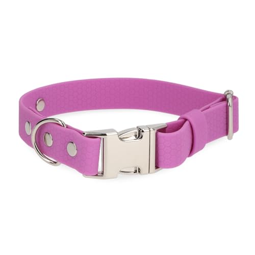 BURA Wasserdichter Hundehalsband – Geruchshemmend, Leicht zu Reinigen, Langlebig, Allergikerfreundlich, Verstellbar, Modernes Design – Ideal für Alltag und Outdoor-Aktivitäten (lavenderose, S) von BURA