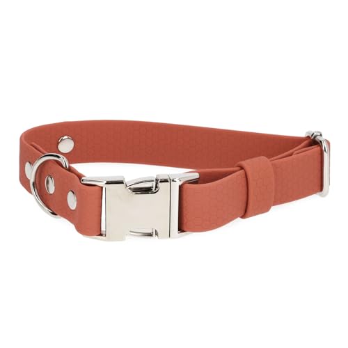 BURA Wasserdichter Hundehalsband – Geruchshemmend, Leicht zu Reinigen, Langlebig, Allergikerfreundlich, Verstellbar, Modernes Design – Ideal für Alltag und Outdoor-Aktivitäten (pfirsich, XXS) von BURA