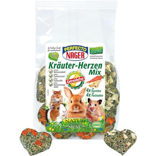 8X 120g Perfecto Nager Kräuterherzen-Mix Futter für Nagetiere Nagetierfutter 8x8 Stück von BURI