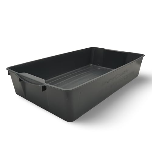 BURI Wanne Katzenklo Schalentoilette Katze WC Offen 58x32x11cm - Kunststoff Katzentoilette hohe Ränder, 2 Griffe, Kotwanne extrem vielseitig, Made in Germany BURI Wanne Katzenklo Schalentoilette Katze WC Offen 58x32x11cm - Kunststoff Katzentoilette hohe Ränder, 2 Griffe, Kotwanne extrem vielseitig, Made in Germany von BURI