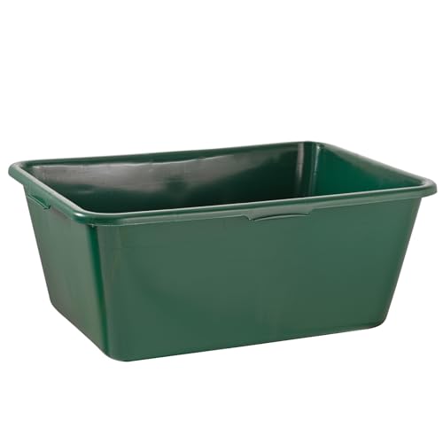 BURI Wildwanne XXL Wanne Groß Lebensmittelecht Eckig 90 Liter Kunststoffwanne Plastikwanne - Kunststoff Behälter Garten Futterwanne Wassertrog, Wasserbottich Wasserbecken Grün von BURI