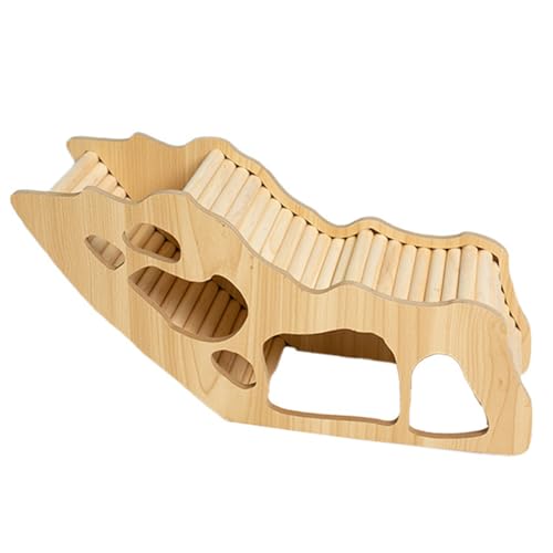 BURLOE Hamsterversteck, Kletterbrücke Unterirdischer Tunnel Holzversteck Leiter Übung Zwerghamster Meerschweinchen Käfig Dekor Haus Hamster,3 von Ewbob