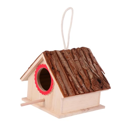 BUTIFULSIC Vogelnest Vogelbrutbox Aus Holz Garten Vogelhaus Vogelhaus-bastelarbeiten Vogelhäuschen Aus Holz Vogelhaus Aus Holz Vogelhaus Für Käfig Vogelhaus Bett Hängend Hölzern Vogelkäfig von BUTIFULSIC