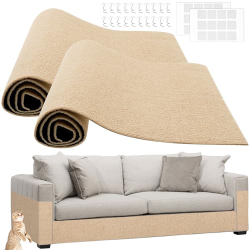 1pc/2pcs Katzenkratzer Matte Selbstkleber Katzener -Kratzer -Pad Cutterpoly PET PET Crock Couch SCHLEIBUNG für Möbelsofa(Khaki,Stil 2) von BUTORY