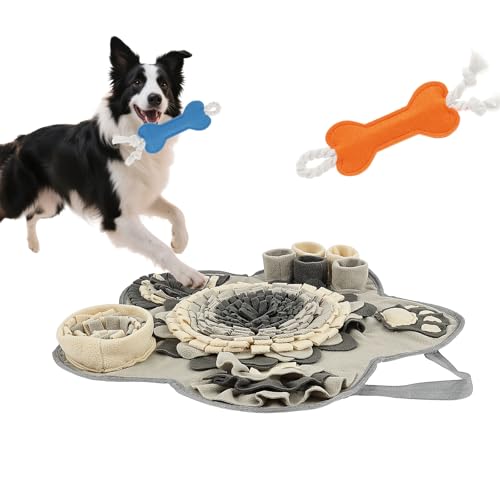 BUTORY Hund Snuffle Matte mit 2 Knochenform kauen Spielzeug Nonslip Hund Sniff Matte Förderkenntnisse und fördert Nasenarbeit für Welpen Katzen Kaninchen BUTORY Hund Snuffle Matte mit 2 Knochenform kauen Spielzeug Nonslip Hund Sniff Matte Förderkenntnisse und fördert Nasenarbeit für Welpen Katzen Kaninchen von BUTORY