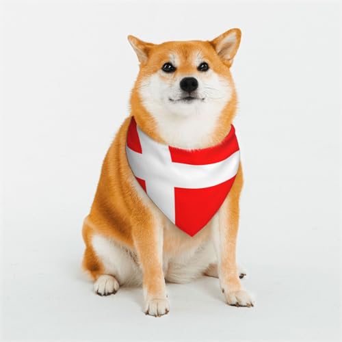 Hund oder Katze Dänemark Dänische Flagge Schal Bedrucktes Muster Haustier Schal Haustier Dreieckstuch Multi-Size Haustier Bandana Lätzchen Halstuch Hund oder Katze Dänemark Dänische Flagge Schal Bedrucktes Muster Haustier Schal Haustier Dreieckstuch Multi-Size Haustier Bandana Lätzchen Halstuch von BUULOO