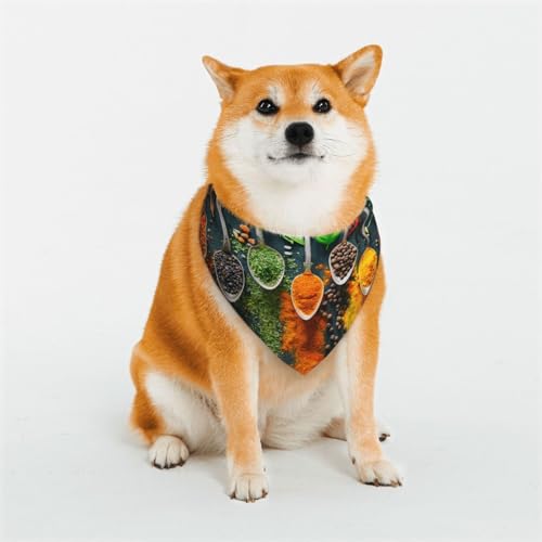 Hunde- oder Katzengewürz-Schal, bedrucktes Muster, Haustier-Dreieck-Schal, verschiedene Größen, Haustier-Bandana, Lätzchen, Halstuch von BUULOO