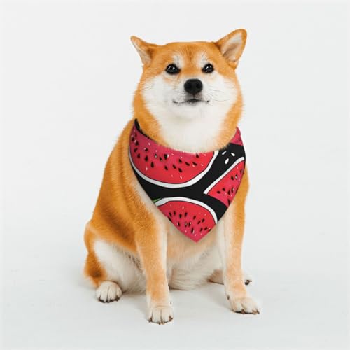 Hunde- oder Katzenschal, Wassermelonen-Schal, bedrucktes Muster, Haustier-Dreieck-Schal, verschiedene Größen, Haustier-Bandana, Lätzchen, Halstuch von BUULOO