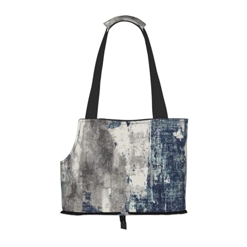 Hundetragetasche, tragbare Haustier-Schultertasche, abstrakte blaue Tasche, faltbarer Haustierrucksack, Kotsammler von BUULOO