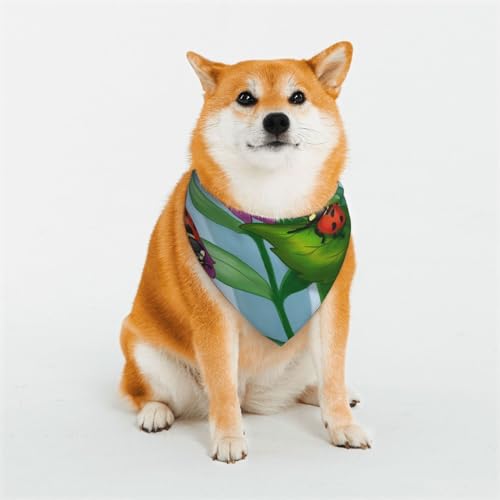 Schal für Hunde oder Katzen, Marienkäfer-Design, bedrucktes Muster, Haustier-Dreieck-Schal, verschiedene Größen, Haustier-Bandana, Lätzchen, Halstuch Schal für Hunde oder Katzen, Marienkäfer-Design, bedrucktes Muster, Haustier-Dreieck-Schal, verschiedene Größen, Haustier-Bandana, Lätzchen, Halstuch von BUULOO