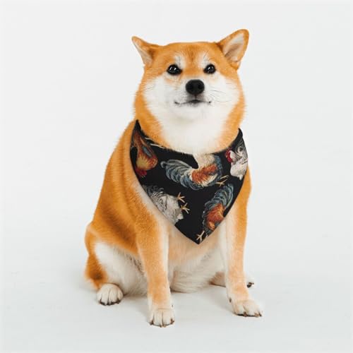 Schal für Hunde oder Katzen, Motiv: französischer Hahn, bedrucktes Muster, Haustier-Dreieck-Schal, verschiedene Größen, Haustier-Bandana, Lätzchen, Halstuch Schal für Hunde oder Katzen, Motiv: französischer Hahn, bedrucktes Muster, Haustier-Dreieck-Schal, verschiedene Größen, Haustier-Bandana, Lätzchen, Halstuch von BUULOO