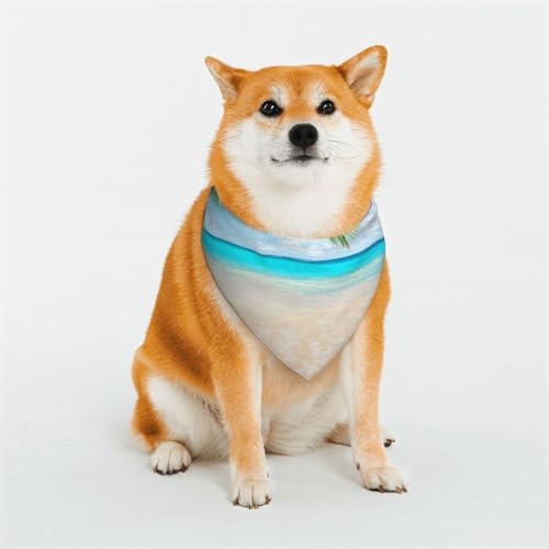 Schal für Hunde oder Katzen, Motiv: tropische Strandpflanze, bedrucktes Muster, Haustier-Dreieck-Schal, verschiedene Größen, Haustier-Bandana, Lätzchen, Halstuch Schal für Hunde oder Katzen, Motiv: tropische Strandpflanze, bedrucktes Muster, Haustier-Dreieck-Schal, verschiedene Größen, Haustier-Bandana, Lätzchen, Halstuch von BUULOO