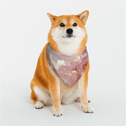 Schal für Hunde oder Katzen, rosa Marmor-Textur, bedrucktes Muster, Haustier-Dreieck-Schal, verschiedene Größen, Haustier-Bandana, Lätzchen, Halstuch Schal für Hunde oder Katzen, rosa Marmor-Textur, bedrucktes Muster, Haustier-Dreieck-Schal, verschiedene Größen, Haustier-Bandana, Lätzchen, Halstuch von BUULOO