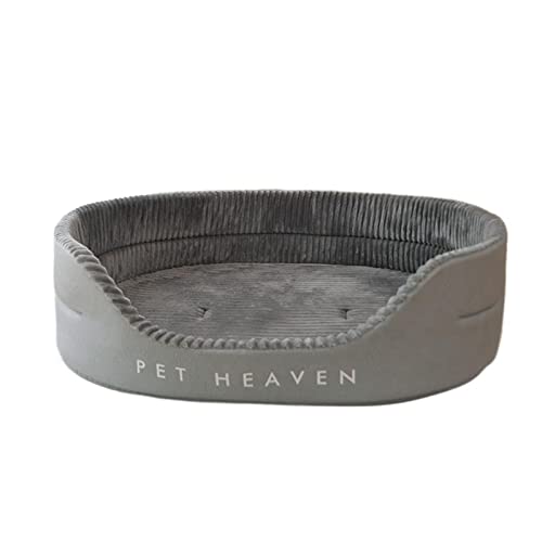 BUUNHI Hundebett Große Größe, extra großes Hundebett, Haus, Sofa, Zwinger, weiches Fleece, Haustier, Hund, Katze, warmes Bett, S-XL Hundematte (Color : Gray, Size : M) von BUUNHI
