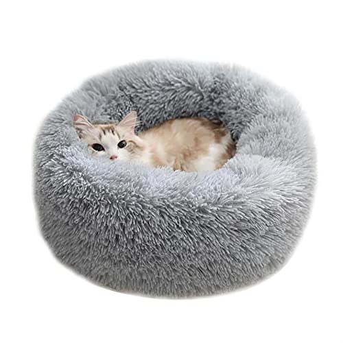 BUUNHI Hundebett Haustier-Hundebett für Hunde, Korb, Haustierprodukte, Kissen, Katzenbett, Katzenmatte, Tiere, Schlafsofa Hundematte (Color : Light Gray, Size : 90cm) von BUUNHI