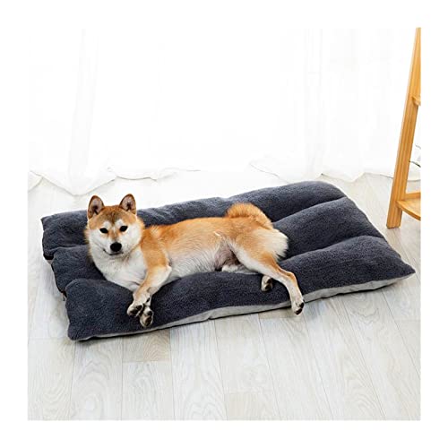 BUUNHI Hundebett Hundebett Anti-Feuchtigkeits-Hundebetten für große Hunde Schlafsofas Bettkissen Faltbare Hundebetten Zwinger Hundematte (Color : Gray, Size : L 107x61x20cm) von BUUNHI