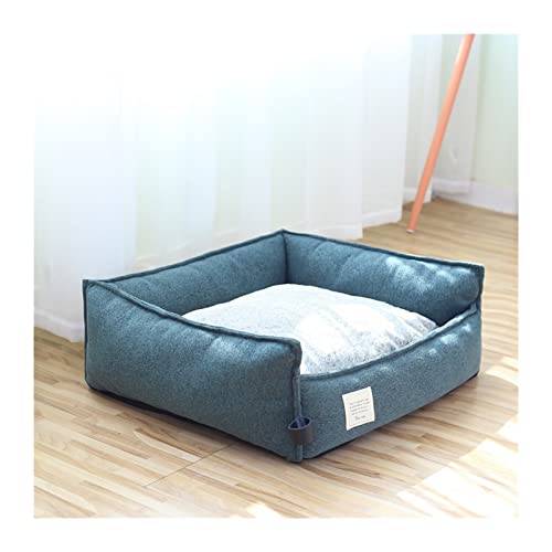 BUUNHI Hundebett Hundebett warm für kleine, mittelgroße und große Katzen, für Katzen, Welpen, Baumwolle, Zwingermatte, Sofa Hundematte (Color : Green, Size : L (for Within 25 kg)) von BUUNHI