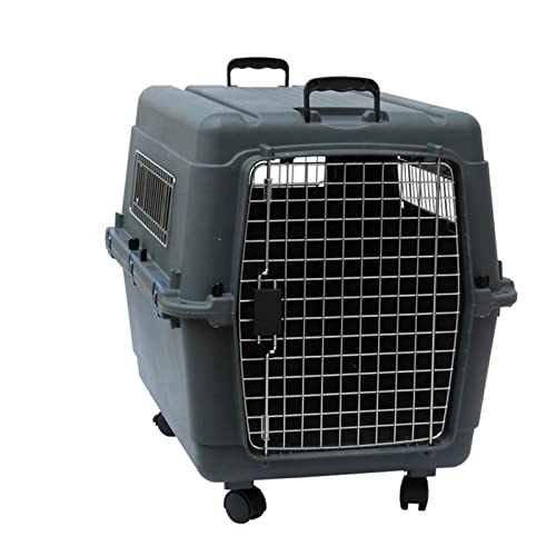 BUUNHI Hundebett Kunststoff Airline Shipping Approved Hundetransportbox Haustierkäfige Taschenträger und Reisekisten Zwinger Hundematte (Color : Navy Blue, Size : 1-XS) von BUUNHI
