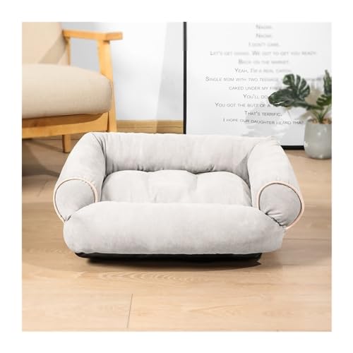 BUUNHI Hundebett Luxuriöses großes Hundeschlafsofa Hundebett Hundehütte Katzenmatten Schlafhütte für kleine und große Hunde Hundematte (Color : Light Grey, Size : 2XL) von BUUNHI