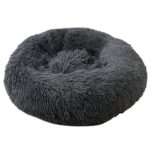 BUUNHI Hundebett Rundes Katzenbett, Langer Plüschbettkorb, weich, flauschig, warm, schlafendes Katzenhaus, Haustierkissen Hundematte (Color : 04, Size : 50cm) von BUUNHI