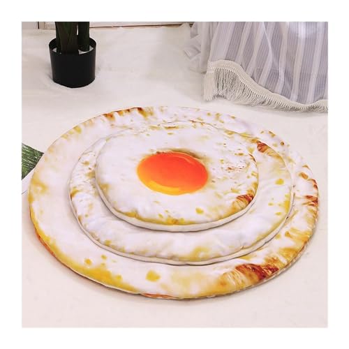 BUUNHI Hundebett Spiegelei druckt Haustier-Bettmatte, ultraweiche, Dicke Flanell-Bettmatten für Hunde und Katzen für Schlafen Hundematte (Color : Fried Egg mat, Size : M) von BUUNHI