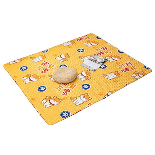 BUUNHI Hundebett Wiederverwendbare Pee Pads Puppy Kennel Crate Mats Waschbare rutschfeste Katzenmatten für Fußböden Hundematte (Color : Shiba Inu, Size : XS - 50x70cm) von BUUNHI