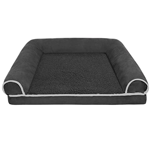 BUUNHI Hundebett Zwinger Katzennest Winterwarmes Schwammkissen Schlafsofa Vier Jahreszeiten Universal-Hundebett Hundematte (Color : GWF001, Size : M 50x40x9cm) von BUUNHI