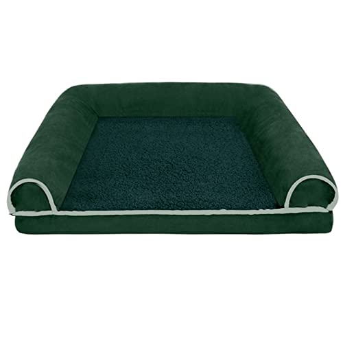BUUNHI Hundebett Zwinger Katzennest Winterwarmes Schwammkissen Schlafsofa Vier Jahreszeiten Universal-Hundebett Hundematte (Color : GWF003, Size : L 75x50x12cm) von BUUNHI