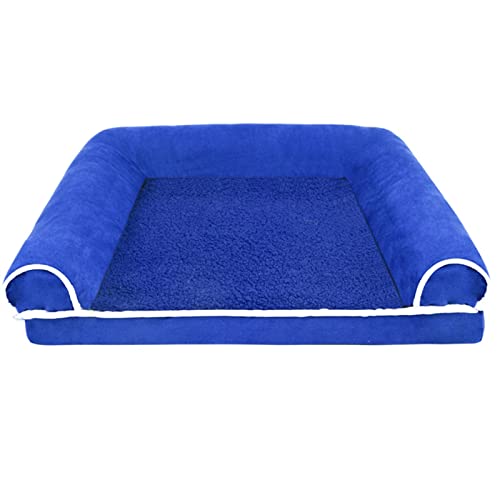 BUUNHI Hundebett Zwinger Katzennest Winterwarmes Schwammkissen Schlafsofa Vier Jahreszeiten Universal-Hundebett Hundematte (Color : GWF006, Size : L 75x50x12cm) von BUUNHI