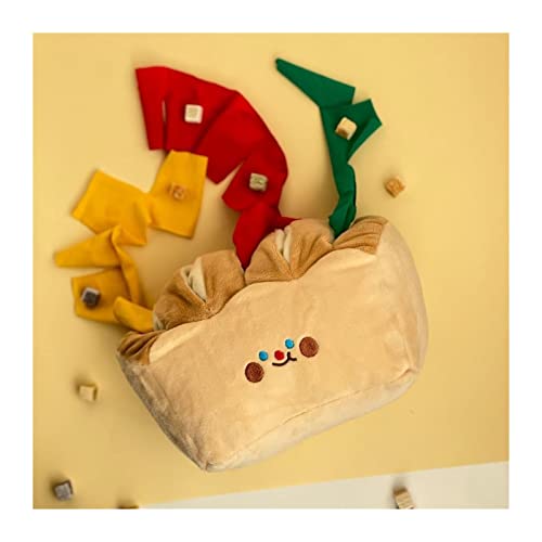 BUUNHI Kauspielzeug für Hunde Brot Toast Tibetisches Essen Spielzeug Plüschtier Puzzle Übung Geruchssinn Hund Kauspielzeug Haustierspielzeug von BUUNHI