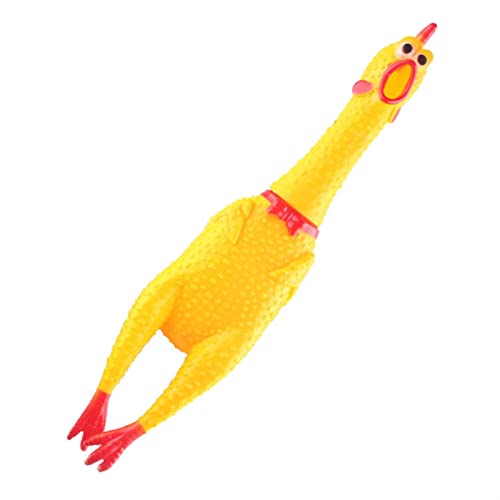 BUUNHI Kauspielzeug für Hunde Haustiere Hund Quietschspielzeug Schreiendes Huhn für gelbes Gummihuhn-Hundekauspielzeug Haustierspielzeug (Color : 42CM) von BUUNHI