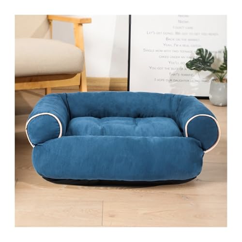 Hundebett Luxuriöses großes Hundeschlafsofa Hundebett Hundehütte Katzenmatten Schlafhütte für kleine und große Hunde Hundematte (Color : Blue, Size : 3XL) von BUUNHI